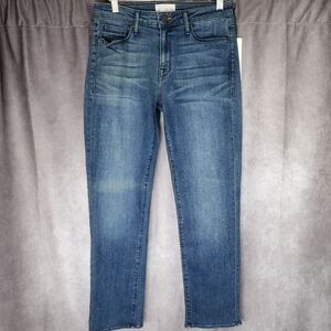 Parker Smith Courtney Crop Womens Denim Jeans Size 28 Mid Rise Stretch